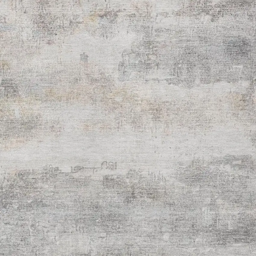 Silver And Gray Abstract Washable Indoor Outdoor Area Rug Photo 8