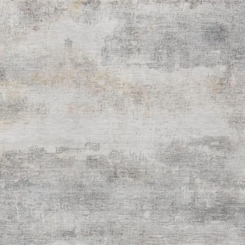 Silver And Gray Abstract Washable Indoor Outdoor Area Rug Photo 1