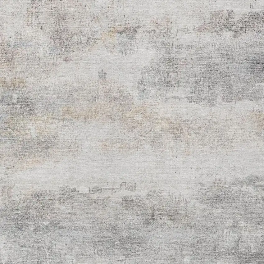Silver And Gray Abstract Washable Indoor Outdoor Area Rug Photo 6