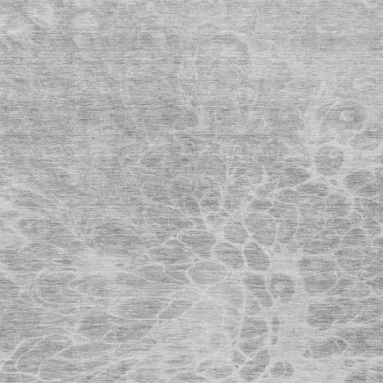 Silver And Gray Abstract Washable Indoor Outdoor Area Rug Photo 6