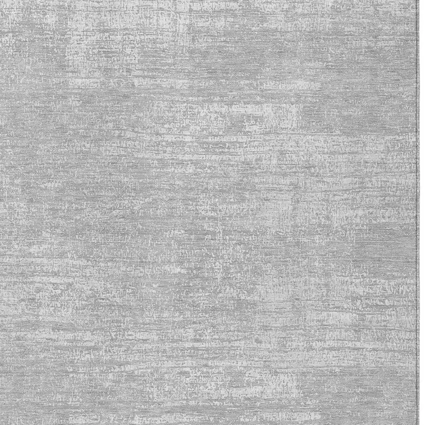 Silver And Gray Abstract Washable Indoor Outdoor Area Rug Photo 6