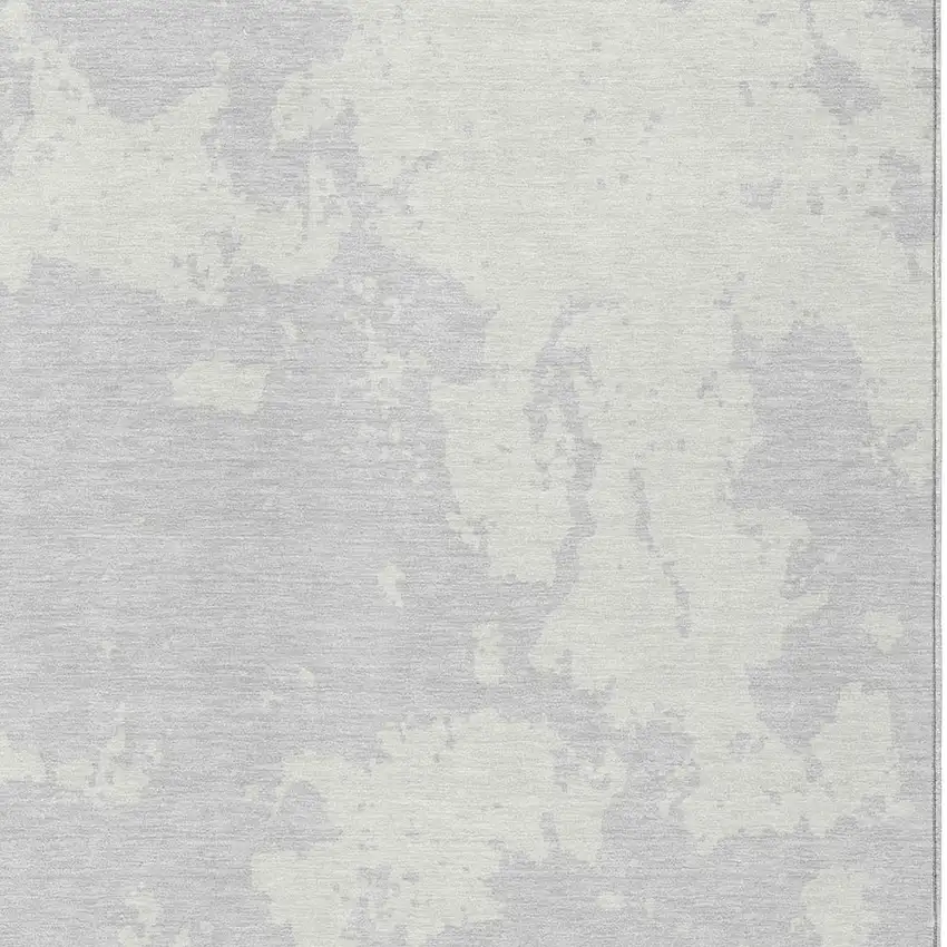 Silver And Gray Abstract Washable Indoor Outdoor Area Rug Photo 6