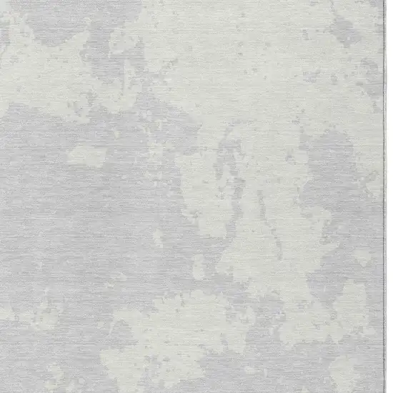 Silver And Gray Abstract Washable Indoor Outdoor Area Rug Photo 6