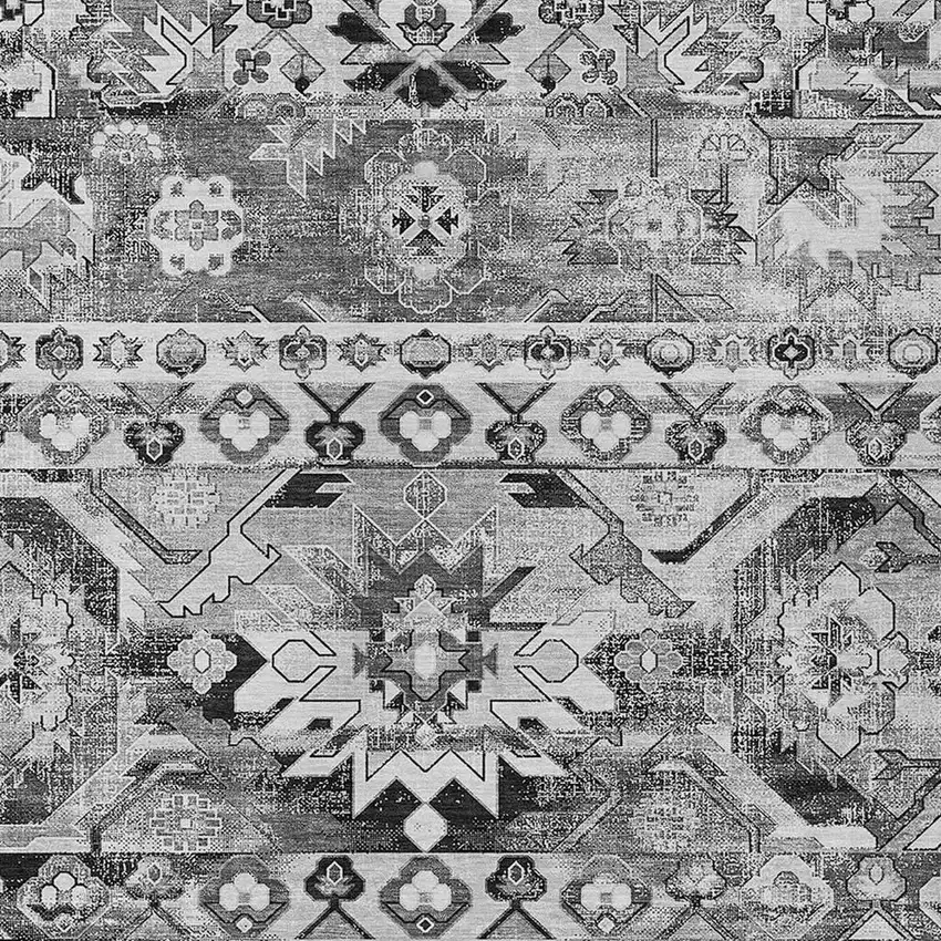 Silver And Gray Cactus Washable Indoor Outdoor Area Rug Photo 2