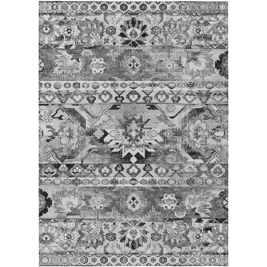 Silver And Gray Cactus Washable Indoor Outdoor Area Rug Photo 1