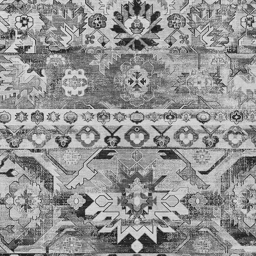 Silver And Gray Cactus Washable Indoor Outdoor Area Rug Photo 2