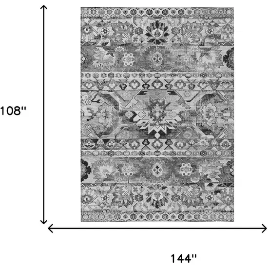 Silver And Gray Cactus Washable Indoor Outdoor Area Rug Photo 6