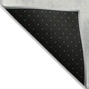 Photo of Silver And Gray Chevron Washable Indoor Outdoor Area Rug