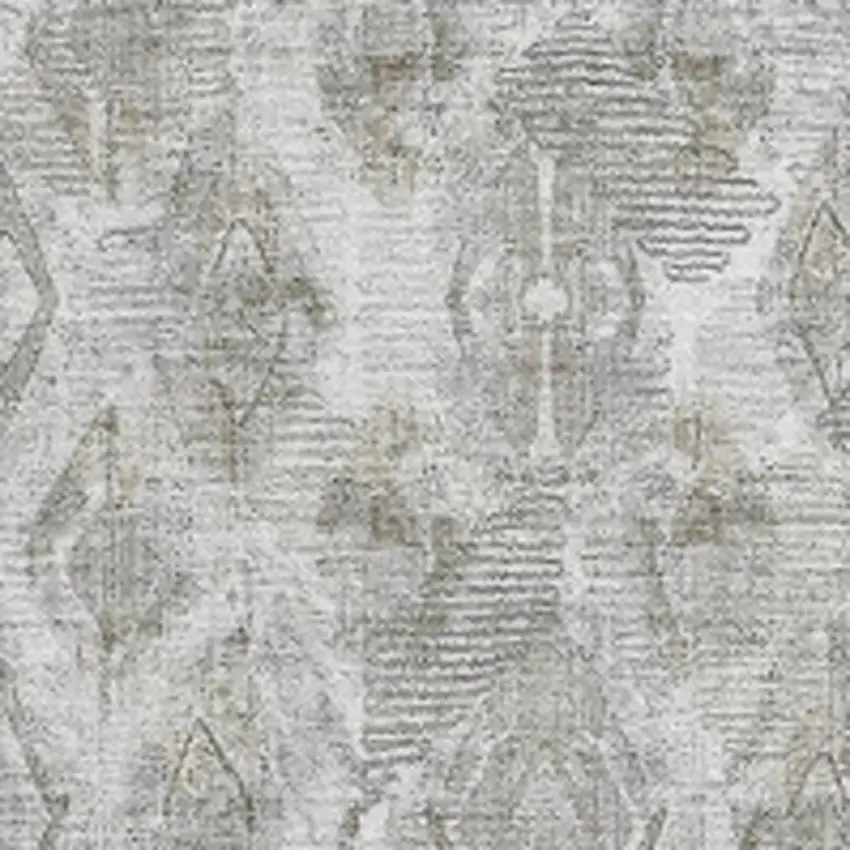 Silver And Gray Diamond Washable Area Rug With UV Protection Photo 3