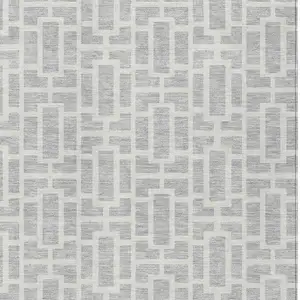 Photo of Silver And Gray Geometric Washable Indoor Outdoor Area Rug