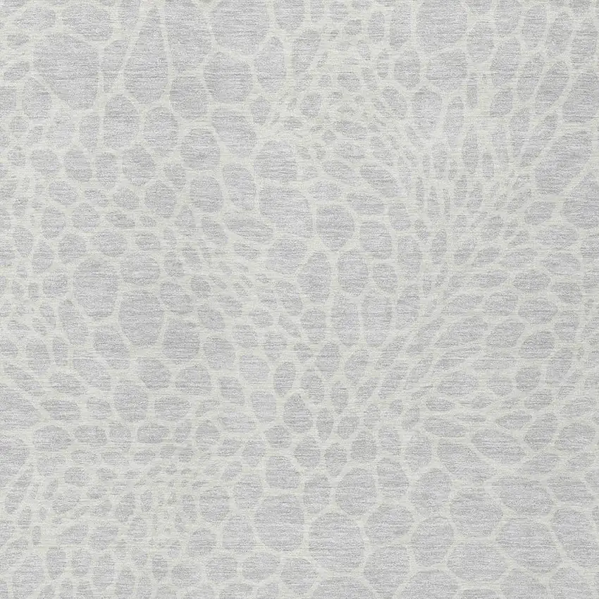 Silver And Gray Geometric Washable Indoor Outdoor Area Rug Photo 6