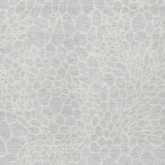 Silver And Gray Geometric Washable Indoor Outdoor Area Rug Photo 6