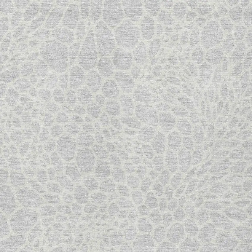 Silver And Gray Geometric Washable Indoor Outdoor Area Rug Photo 6