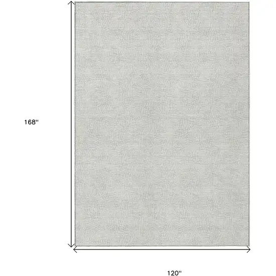 Silver And Gray Geometric Washable Indoor Outdoor Area Rug Photo 7