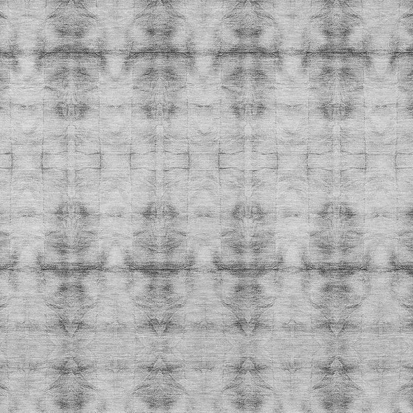 Silver And Gray Geometric Washable Indoor Outdoor Area Rug Photo 6