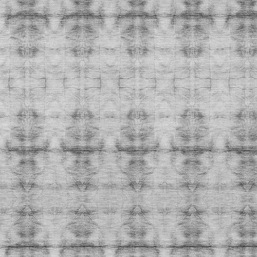Silver And Gray Geometric Washable Indoor Outdoor Area Rug Photo 6