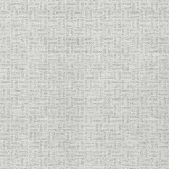Silver And Gray Geometric Washable Indoor Outdoor Area Rug Photo 6
