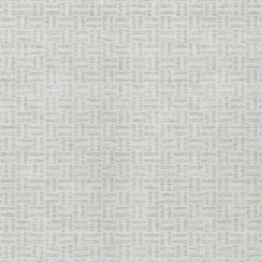 Silver And Gray Geometric Washable Indoor Outdoor Area Rug Photo 5