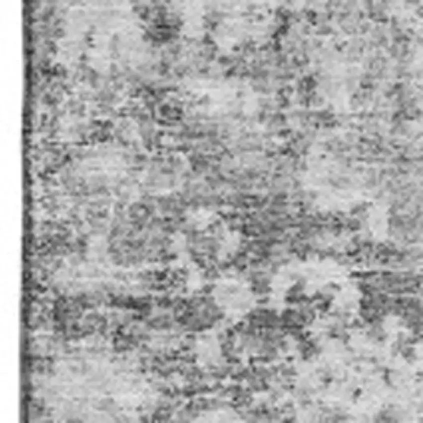 Silver And Gray Oriental Washable Area Rug With UV Protection Photo 3