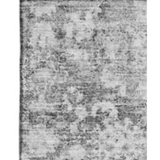 Silver And Gray Oriental Washable Area Rug With UV Protection Photo 3