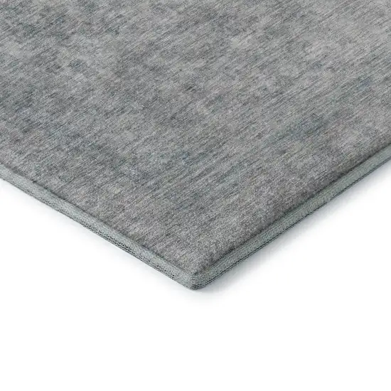 Silver And Gray Oriental Washable Area Rug With UV Protection Photo 8