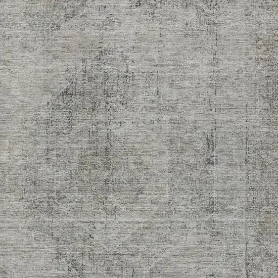 Silver And Gray Oriental Washable Indoor Outdoor Area Rug Photo 3