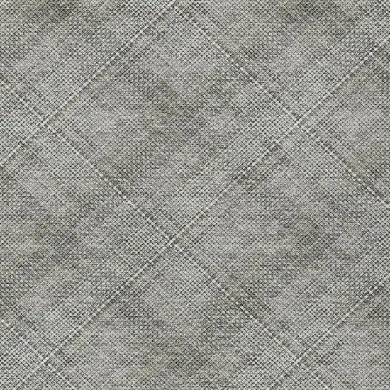 Silver And Gray Plaid Washable Indoor Outdoor Area Rug Photo 5