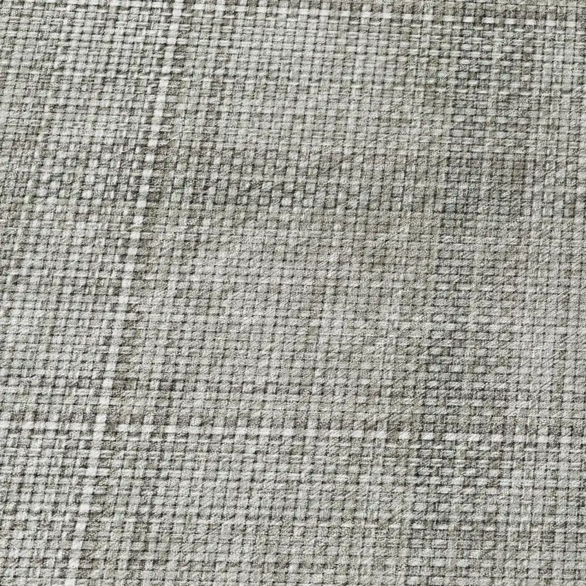 Silver And Gray Plaid Washable Indoor Outdoor Area Rug Photo 7