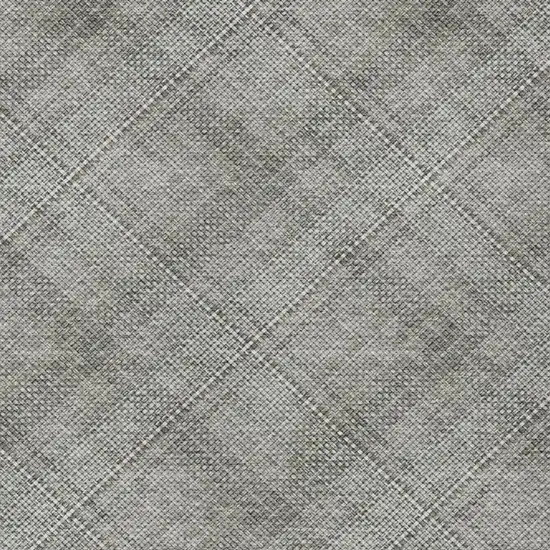 Silver And Gray Plaid Washable Indoor Outdoor Area Rug Photo 2