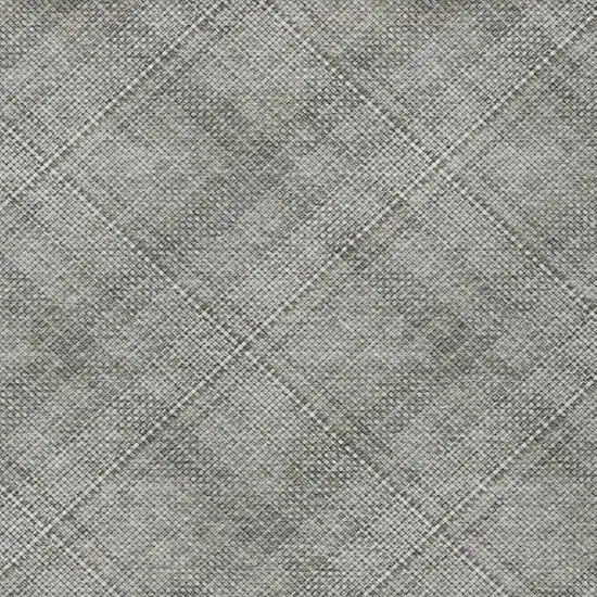 Silver And Gray Plaid Washable Indoor Outdoor Area Rug Photo 1