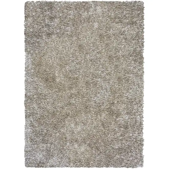Silver And Gray Shag Hand Tufted Area Rug Photo 1
