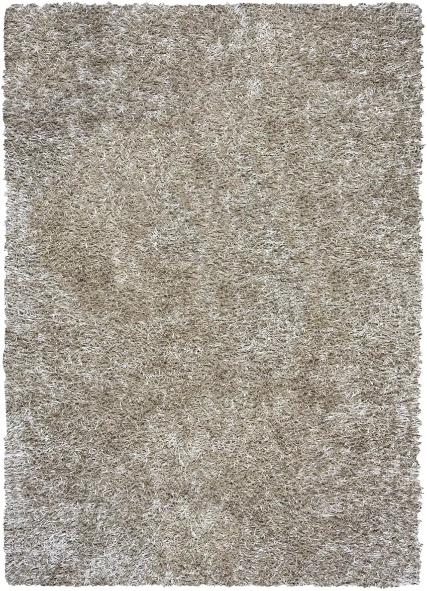Silver And Gray Shag Hand Tufted Area Rug Photo 1