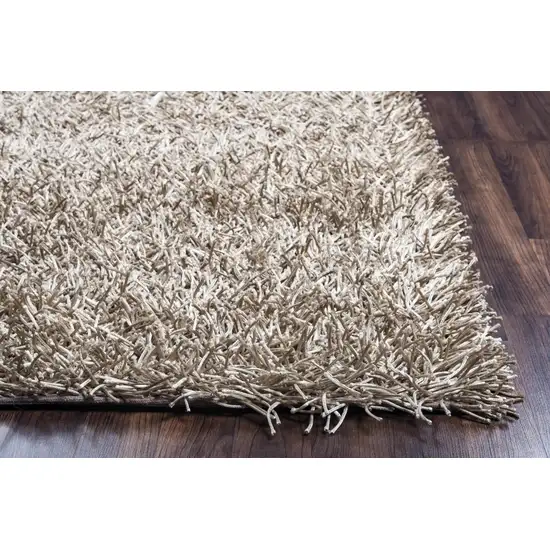 Silver And Gray Shag Hand Tufted Area Rug Photo 2