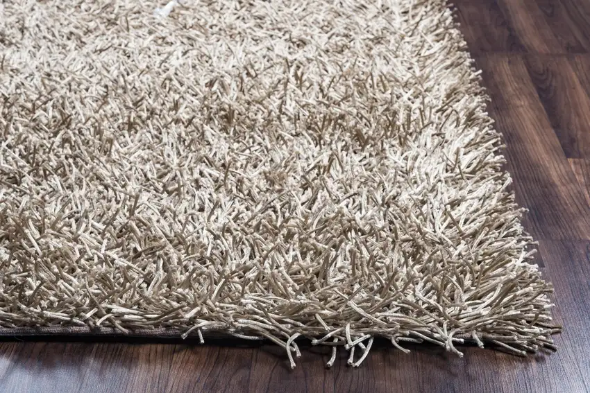 Silver And Gray Shag Hand Tufted Area Rug Photo 2