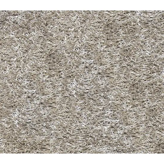 Silver And Gray Shag Hand Tufted Area Rug Photo 3