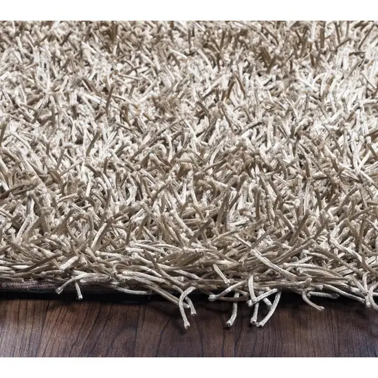 Silver And Gray Shag Hand Tufted Area Rug Photo 5