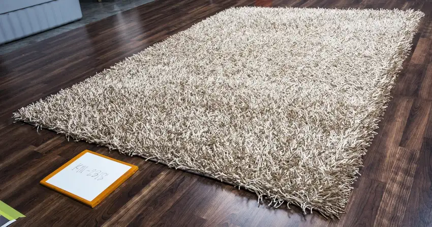 Silver And Gray Shag Hand Tufted Area Rug Photo 4