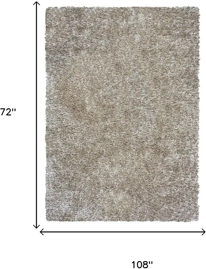 Silver And Gray Shag Hand Tufted Area Rug Photo 6