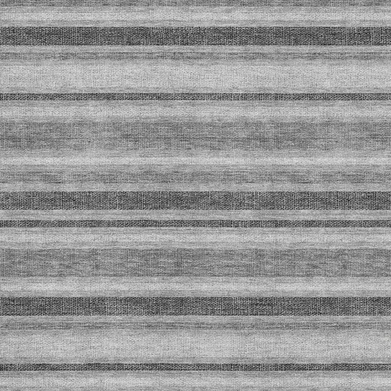 Silver And Gray Striped Washable Area Rug With UV Protection Photo 3