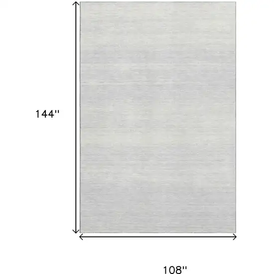Silver And Gray Striped Washable Area Rug With UV Protection Photo 3