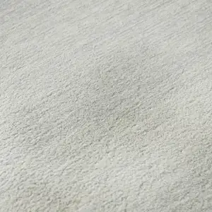 Photo of Silver And Gray Striped Washable Area Rug With UV Protection