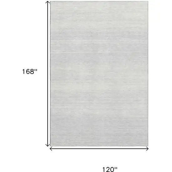 Silver And Gray Striped Washable Area Rug With UV Protection Photo 3