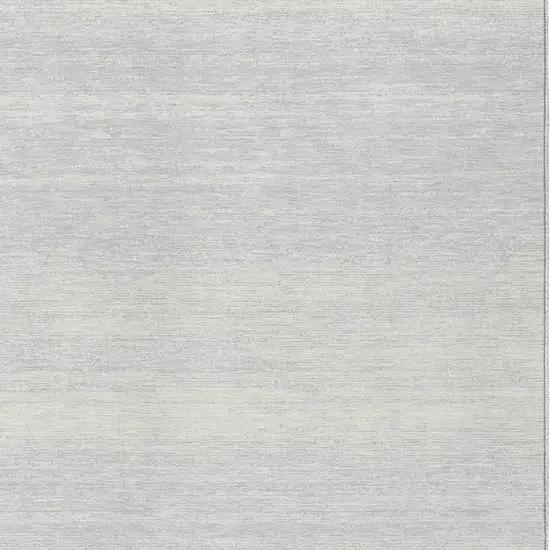 Silver And Gray Striped Washable Indoor Outdoor Area Rug Photo 6