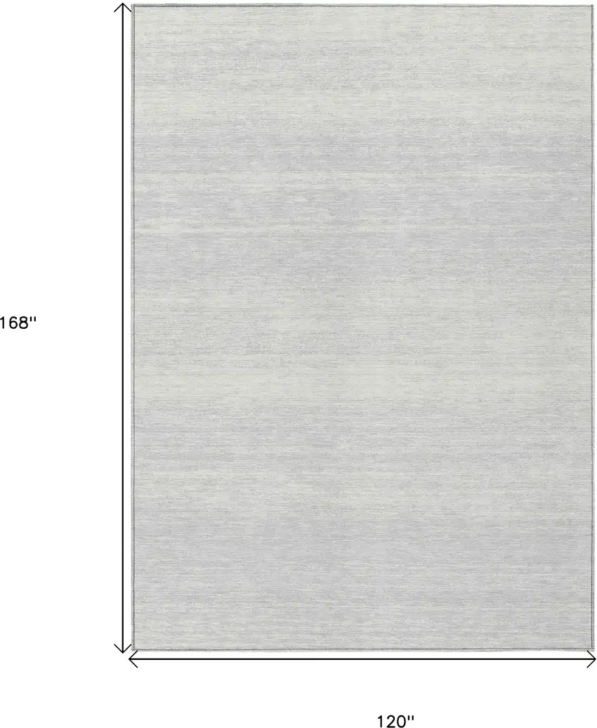 Silver And Gray Striped Washable Indoor Outdoor Area Rug Photo 3