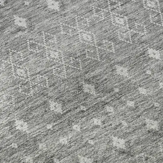 Silver And Gray Tribal Washable Area Rug With UV Protection Photo 9