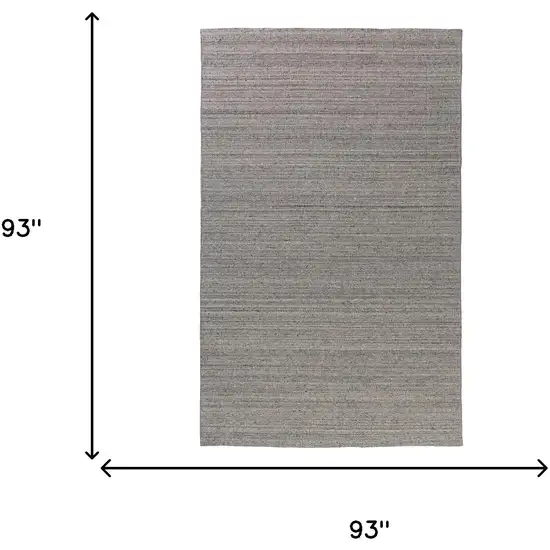 Silver And Gray Wool Hand Knotted Area Rug Photo 8