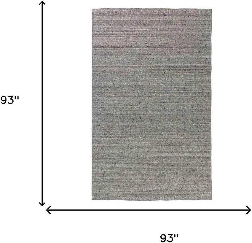 Silver And Gray Wool Hand Knotted Area Rug Photo 8