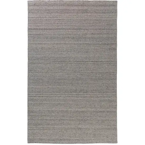 Silver And Gray Wool Hand Knotted Area Rug Photo 2