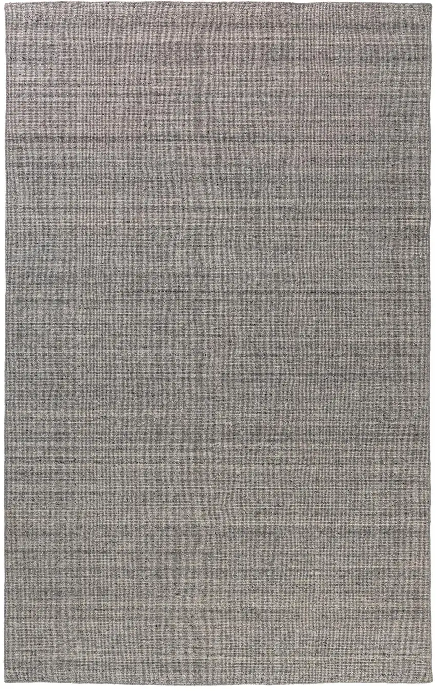 Silver And Gray Wool Hand Knotted Area Rug Photo 2
