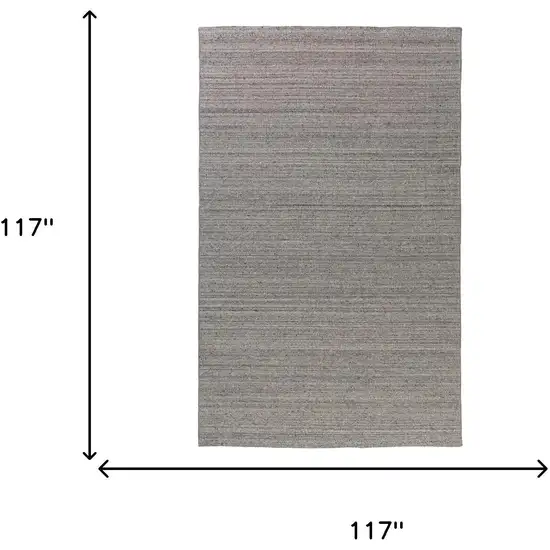 Silver And Gray Wool Hand Knotted Area Rug Photo 8